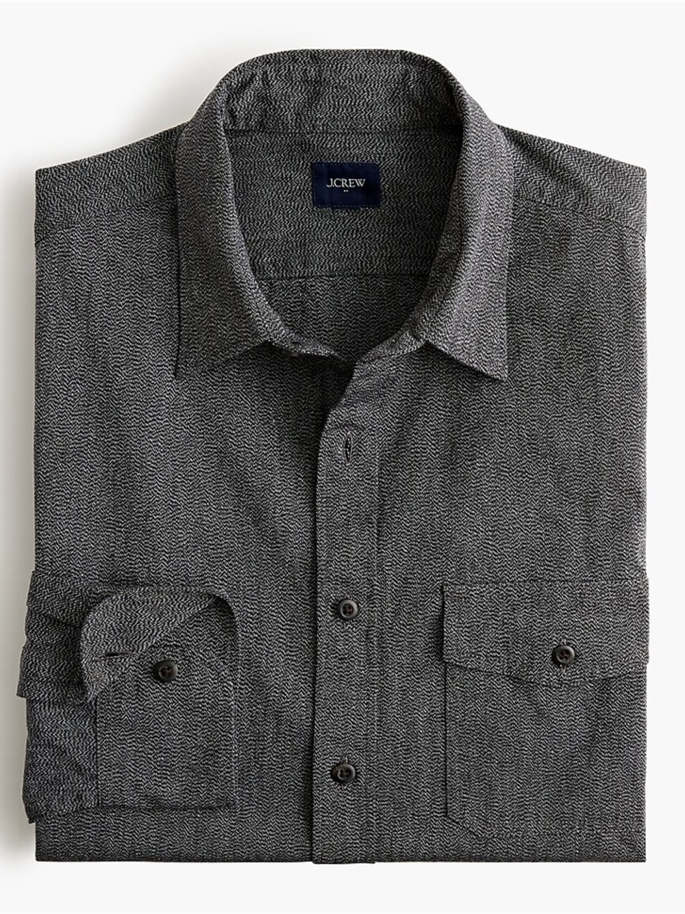 J.Crew Factory Jaspé Cotton Button Down Shirt Size Large